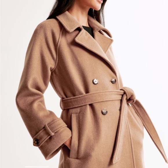 Abercrombie Wool-Blend Trench Coat in Brown - Picture 2 of 11